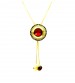 Golden Pendent Set with Red Stone, Fashionable Jewelry Beautifully Design and Crafted